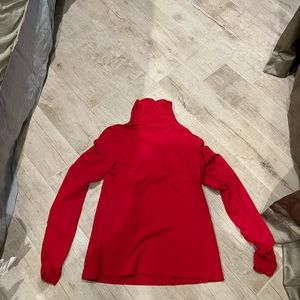Red turtle neck